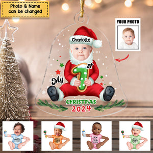 2024 New Release - Personalized Custom Acrylic Ornament from Photo - Baby Onesie - My First Christmas