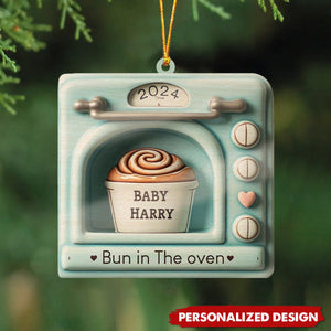 Personalized Expecting Baby Bun In Oven Christmas Ornament-Gifts For Pregnancy,New Mom-2024 New Release