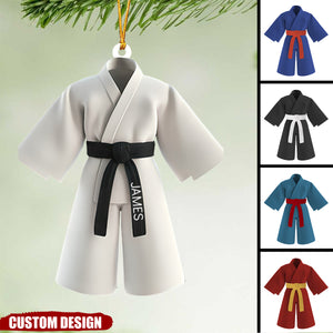 Black Belt Ornament - Personalized Gift For Karate,Jiu-Jitsu Lovers