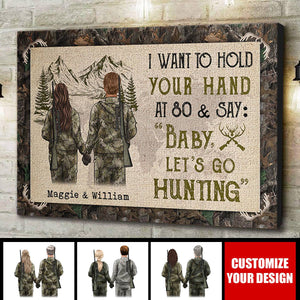 Baby, Let's Go Hunting Horizontal Poster - Gift For Couple, Hunting Lovers