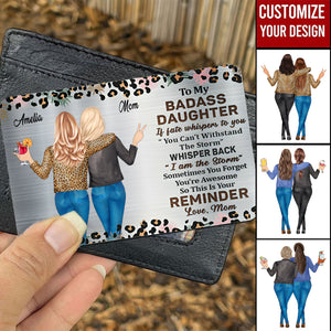 To My Daughter - Personalized Stainless Wallet Card