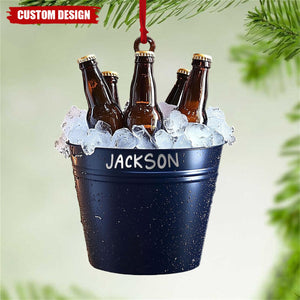 Personalized Beer Ornament - Gift For Dad,Grandpa,Husband - 2024 New Release