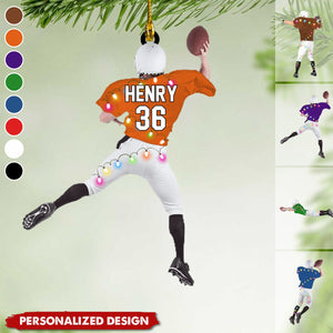 2024 New Release Back American Football Player - Personalized Christmas Ornament- Gift For Football Players