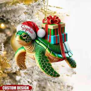 Personalized Turtle Christmas Tree Ornament Gift For Turtle Lover-2024 New Release