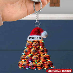 Personalized Basketball Keychain-Gift for Basketball Fans