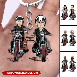 Personalized Couple Motocross Keychain