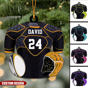 Personalized Rugby Ornament, Gifts For Rugby Players - 2024 New Release