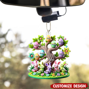 Easter Grandma Tree-Personalized Acrylic Car Ornament