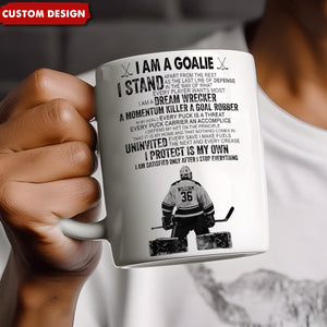 Personalized Hockey Goalie Player Mug - Gift For Hockey Lovers