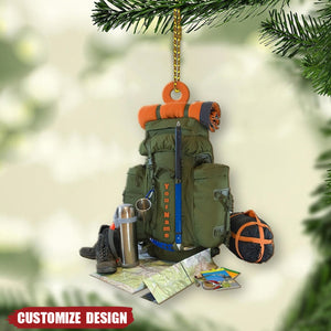 Personalized Hiking Bag Christmas Ornament - Gift For Hiking Lovers - 2024 New Release