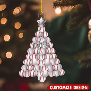 Personalized Baseball Christmas Ornament-Gift For Baseball Lovers-2024 New Release