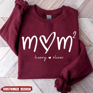 Custom Mama Grandma with Kids Name Personalized Sweatshirt