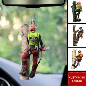 Personalized Arborist Car Ornament