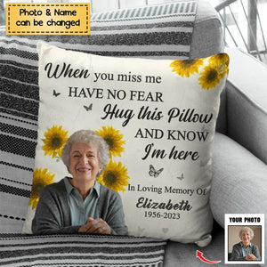 Custom Photo You're Never Out Of My Mind - Memorial Personalized Custom Pillow