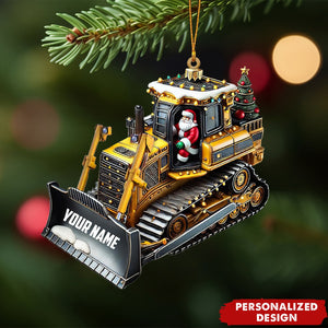 Personalized Santa Ornament-Gift for Builders and Heavy Equipment Fans-2024 New Release