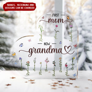 First Mom Now Grandma - Personalized Acrylic Plaque