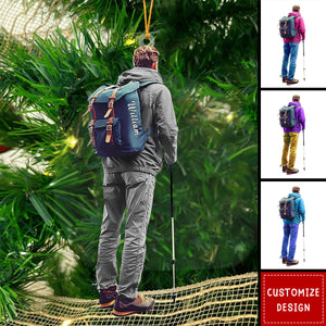 Personalized Hiking Man Ornaments - Gift for Hiking Lovers - 2024 New Release