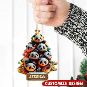 2024 New Release-Personalized Panda Christmas Ornament-Gift for Panda Lover