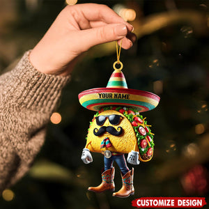 Personalized Taco Christmas Ornament Gift For Taco Lovers-2024 New Release