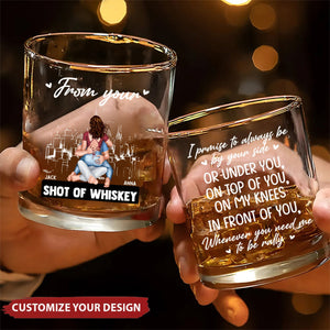 Promise To Always Be By Your Side - Personalized Whiskey Glass, Gifts For Couple