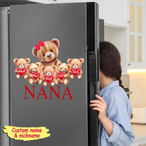 Mama Bear With Cute Little Bear Kids Personalized Decal Gift For Mom/ Grandma