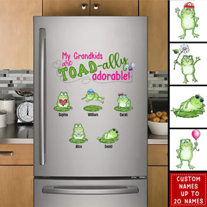 Gift For Grandma Toad-ally Adorables Personalized Decal Sticker