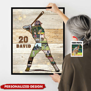 Baseball Photo-Personalized Poster-Gift For Baseball Lover