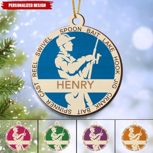 2024 New Release Personalized Male or Female Fishing Ornament-Gift For Fishing Lover