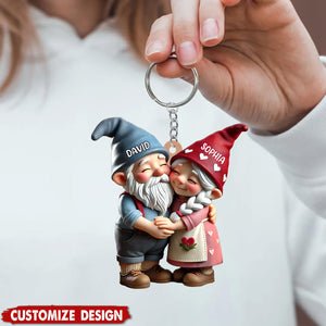 Growing Together - Personalized Husband And Wife Acrylic Keychain