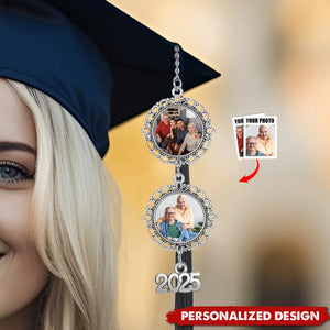 Personalized Graduation Cap Photo Charm Class Of 2025