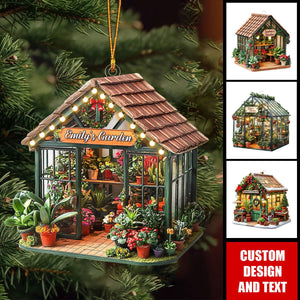 Personalized Greenhouse Christmas Ornament Gift For Plant Lover,Gardener-2024 New Release