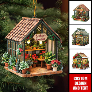 Personalized Greenhouse Christmas Ornament Gift For Plant Lover,Gardener-2024 New Release