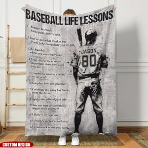 Personalized Motivational Baseball Boy Blanket Gift For Baseball Lovers