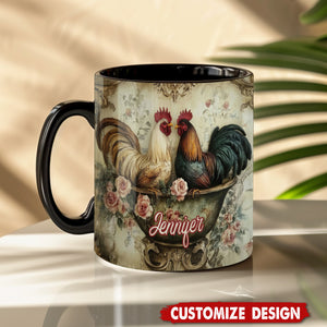 Personalized Rooster Mug - Gift For Farmer