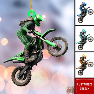 Personalized Dirt Bike Christmas Ornaments Gift for Racing Lovers - 2024 New Release