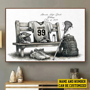 Personalized Class Lacrosse Team Poster-Poster Gift For Lacrosse Team Members