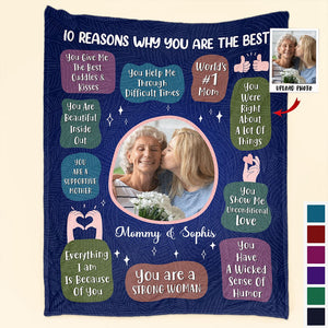 10 Reasons Why Mom Is The Best - Personalized Blanket