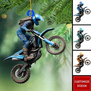 Personalized Dirt Bike Christmas Ornaments Gift for Racing Lovers - 2024 New Release