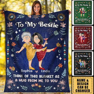 Think Of This Blanket - Gift For Sisters - Personalized Fleece Blanket