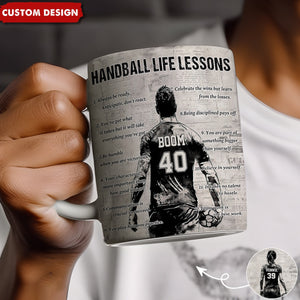 Personalized Handball Life Lessons Mug - Great Gift For Handball Lovers