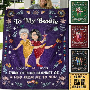 Think Of This Blanket - Gift For Sisters - Personalized Fleece Blanket