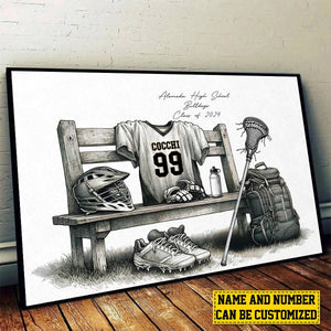 Personalized Class Lacrosse Team Poster-Poster Gift For Lacrosse Team Members