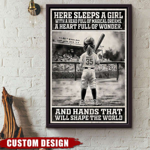 Personalized Softball Girl Poster - Gift For Softball Players