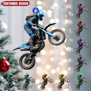 Personalized Dirt Bike Christmas Ornaments Gift for Racing Lovers - 2024 New Release