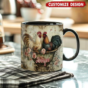 Personalized Rooster Mug - Gift For Farmer