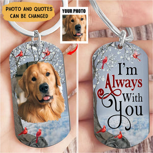 Custom Photo I'll Carry You - Memorial Gift - Personalized Stainless Keychain