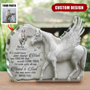 Personalized Horse Photo Memorial Acrylic Plaque - Gift For Horse Owner