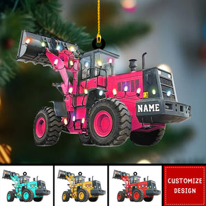 Personalized Bulldozer Christmas Ornaments Gift For Heavy Equipment Lovers - 2024 New Release