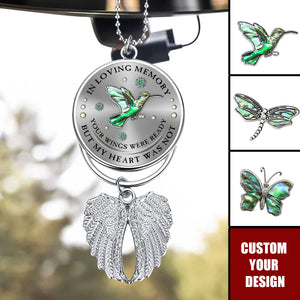 Your Wings Were Ready But My Heart Was Not - Personalized Memorial Wings Ornament