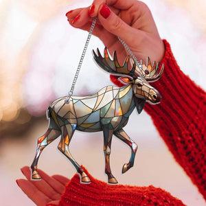 Moose Sun Catcher Ornament - Gift For Moose Lovers